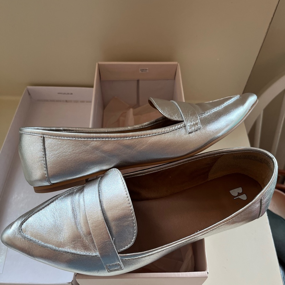 Nordstrom BP Flats Silver